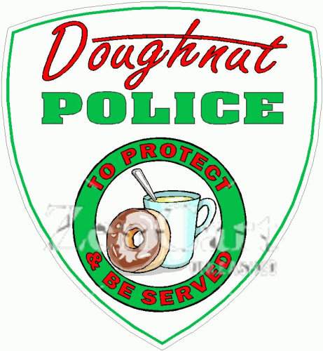 Doughnut Police To Protect & Be Served Decal