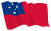 Samoa Flag Waving Decal