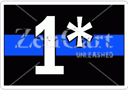 Thin Blue Line 1* Ass To Risk White Text Decal