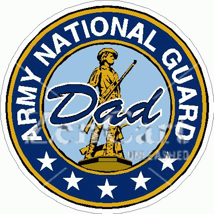 U.S. Army National Guard Dad Decal