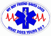 My Boy Friend Saves Lives What Does Yours Do? Decal