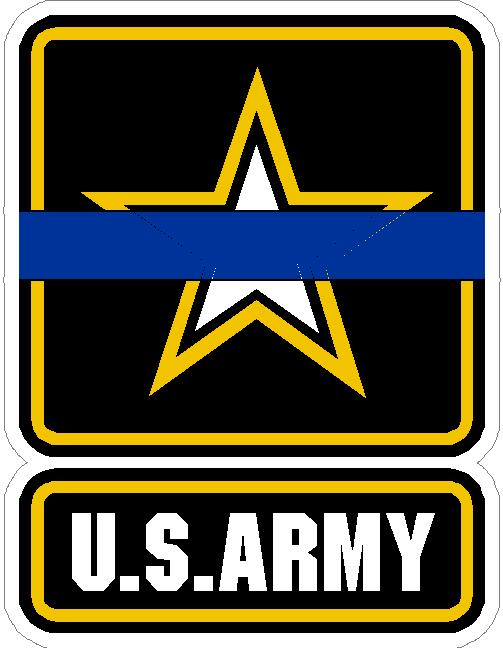 Army Thin Blue Line Decal (image for) Army Thin Blue Line Decal