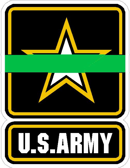 Army Thin Green Line Decal (image for) Army Thin Green Line Decal