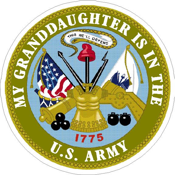 My Granddaughter Is in The U.S. Army Decal (image for) My Granddaughter Is in The U.S. Army Decal